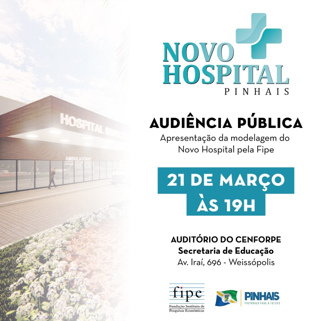 Pinhais realiza audiência pública do novo Hospital na próxima segunda-feira (21) 1 novo hospital pinhais
