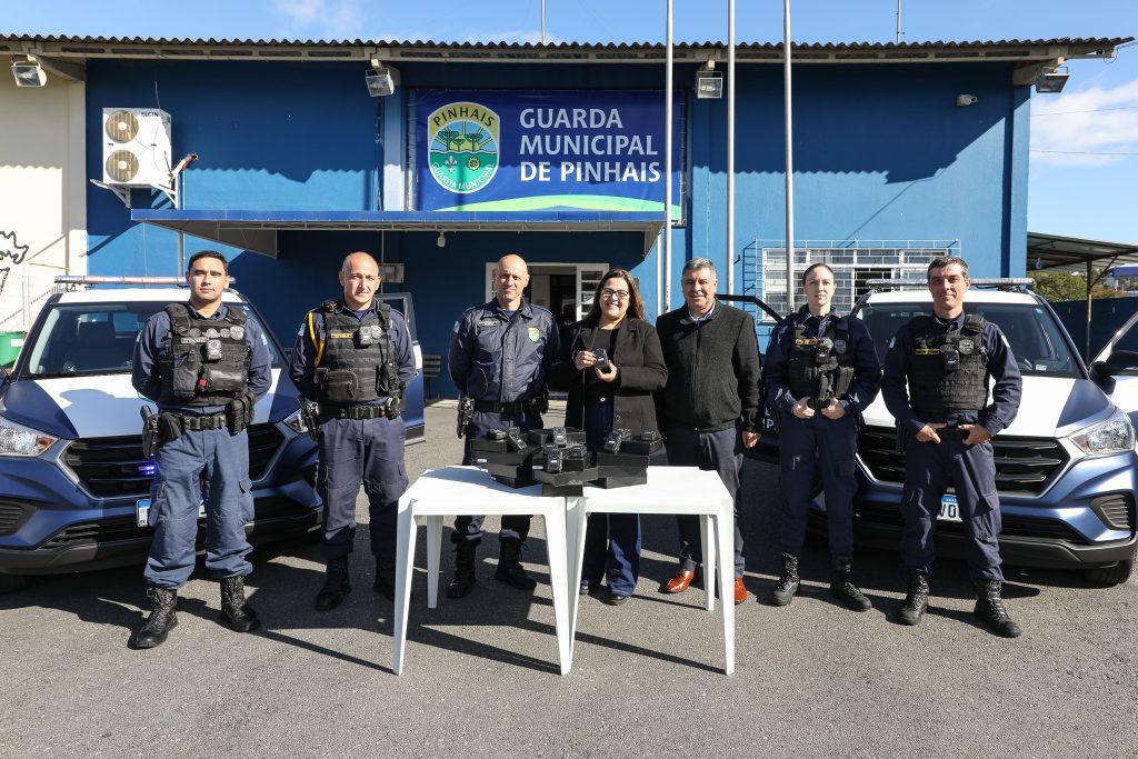 Pinhais é o primeiro município do Paraná a utilizar câmeras em viaturas e guardas 1 cameras guarda municipa 1