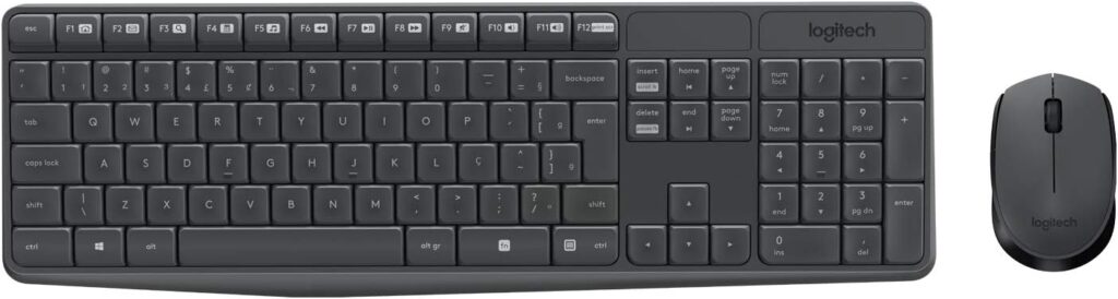 Melhores Kits de Mouse e Teclado para Designers em 2024 de até R$300 3 Combo Teclado e Mouse sem fio Logitech MK235 com Conexao USB Pilhas Inclusas e Layout ABNT2