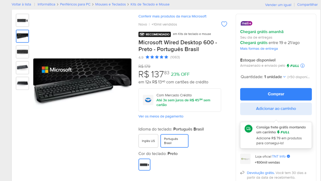 Melhores Kits de Mouse e Teclado para Designers em 2024 de até R$300 5 image 13