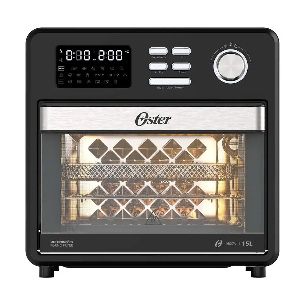 Forno e Fryer 15L Multifuncoes Compact 10 em 1 OFOR160 Oster