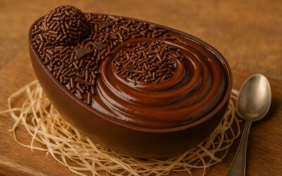 Ovo de Páscoa de colher fácil: faça em casa com recheio cremoso de Brigadeiro (ou Beijinho)!